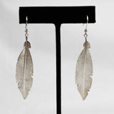 Sterling feather earrings