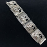 Silver llama Bracelet Peru Vintage