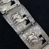 Silver llama Bracelet Peru Vintage