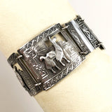 Silver llama Bracelet Peru Vintage