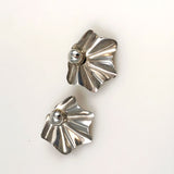 Mexican Sterling Floral Clip On Earrings