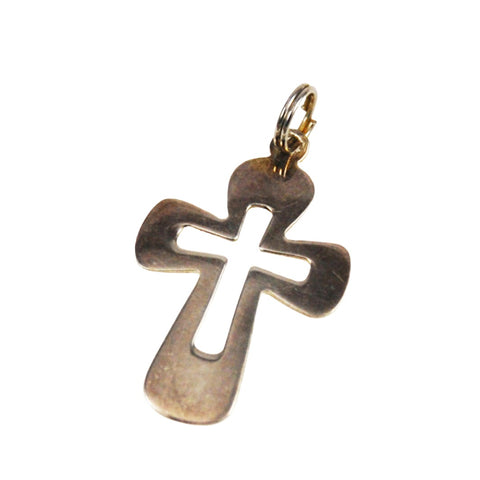 Sterling Modern Open Cross Pendant