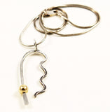 Modern Sterling Silver Pendant Necklace