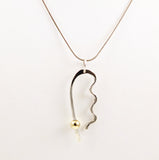 Modern Sterling Silver Pendant Necklace