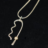 Modern Sterling Silver Pendant Necklace