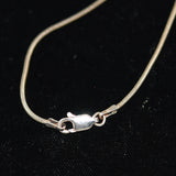 Clasp on Modern Sterling Silver Pendant Necklace