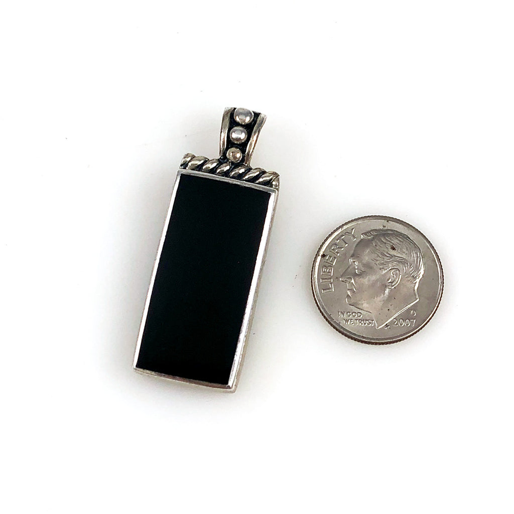 Sterling Silver & Black Onyx Pendant