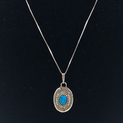 Orit Schatzman Opal Pendant Necklace Sterling Silver