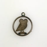 Silver owl charm