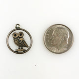Vintage Silver owl charm