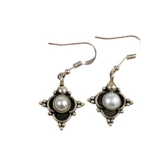 Sterling and Pearl Earrings Vintage