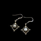 Sterling silver pearl earrings