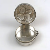 Sterling Silver Angel Heads Pill Box DH