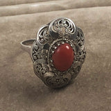 Italian Red Coral Ring