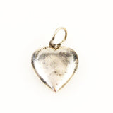 Back of Sterling Puffy Heart Charm - Ribbon