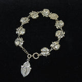 Sterling Rose Saints Charm Bracelet