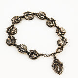 Sterling Rose Saints Charm Bracelet