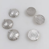 Handmade Sterling Silver Scratched Puffy Beads