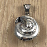 Sterling Shell Pendant Mexican Silver