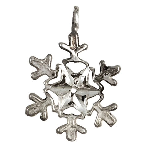 Sterling snowflake charm