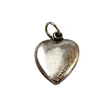 Sterling Heart Thistle Charm Vintage