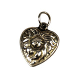 Sterling Heart Thistle Charm Vintage