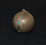Antique Sterling Turquoise Ball Pendant