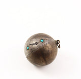 Antique Sterling Turquoise Ball Pendant