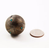 Antique Sterling Turquoise Ball Pendant