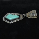 Sterling & Turquoise L Sheka Pendant 