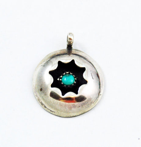 Sterling Turquoise Shadowbox Pendant