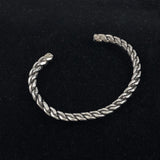 Sterling Silver Woven Braided Cuff Bracelet