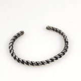 Sterling Silver Woven Braided Cuff Bracelet