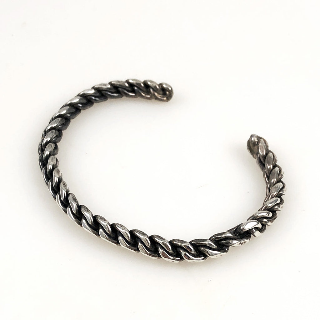 Sterling Silver Woven Braided Cuff Bracelet