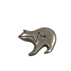 Sterling Silver Zuni Bear Bolo Slide Pendant