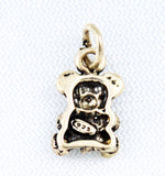 Back of Sterling Silver Teddy Bear Charm Vintage