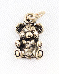 Sterling Silver Teddy Bear 3D Charm Vintage