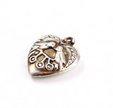 Sterling Love Bird Heart Charm Vintage