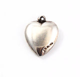 Back of Sterling Love Bird Heart Charm Vintage