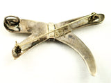 Back of Taxco Mexico Sterling Bow Brooch Signed TC-168