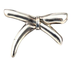 Taxco Mexico Sterling Vintage Bow Brooch Signed TC-168