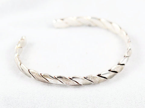 Sterling Silver Twist Cuff Bracelet Vintage