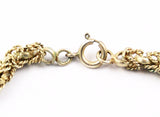 Sterling Silver Clasp on Byzantine Chain Bracelet or Anklet