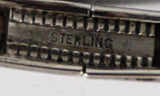 Inside of Sterling Embossed Bangle Bracelet Vintage