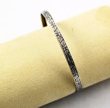 Sterling Embossed Bangle Bracelet Vintage