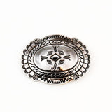 Native American Sterling Concho Brooch 