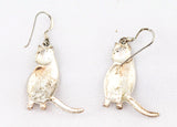 Back of Sterling Silver Cat Earrings