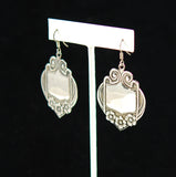 Large Sterling Silver Earrings Mexican Art Nouveau