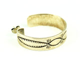 Vintage Sterling Silver Stamped Hoop Earrings Signed LJ