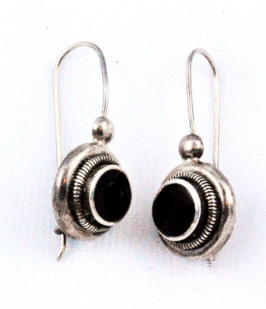 Sterling Silver and Black Onyx Earrings Vintage